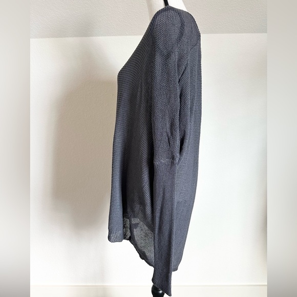 Carly Jean Los Angeles Grey Oversized Dolman Sleeve Sweater Size S/M - Picture 2 of 11